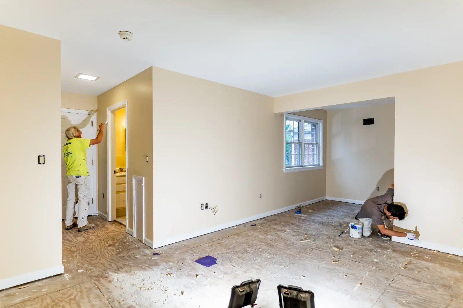 Painters at work inside the Harrisburg Diocese Conference Center